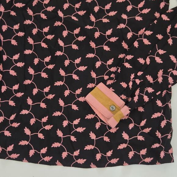 Boden Floral Navy Blouse Size Womens 4US - Picture 4 of 7